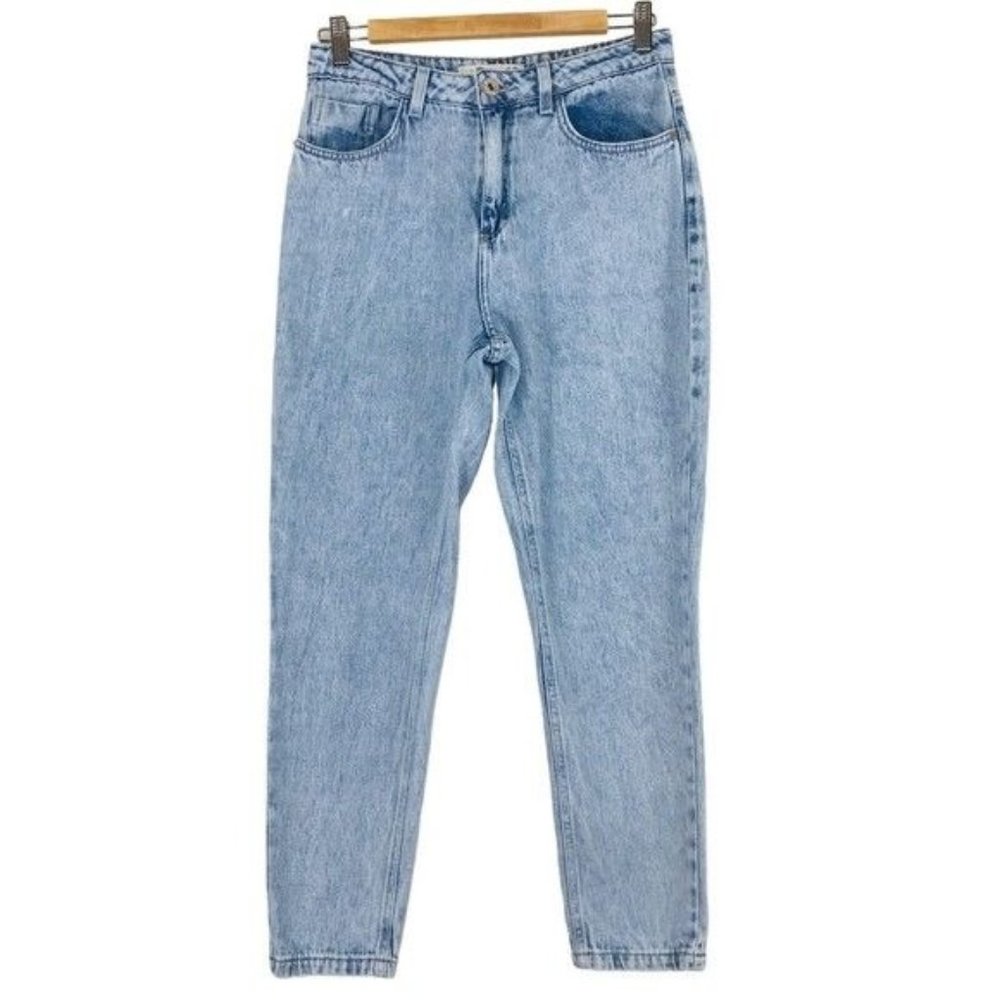 POOL Jeans High Rise Mom Jeans Size 8 Light Wash Vintage Style Denim